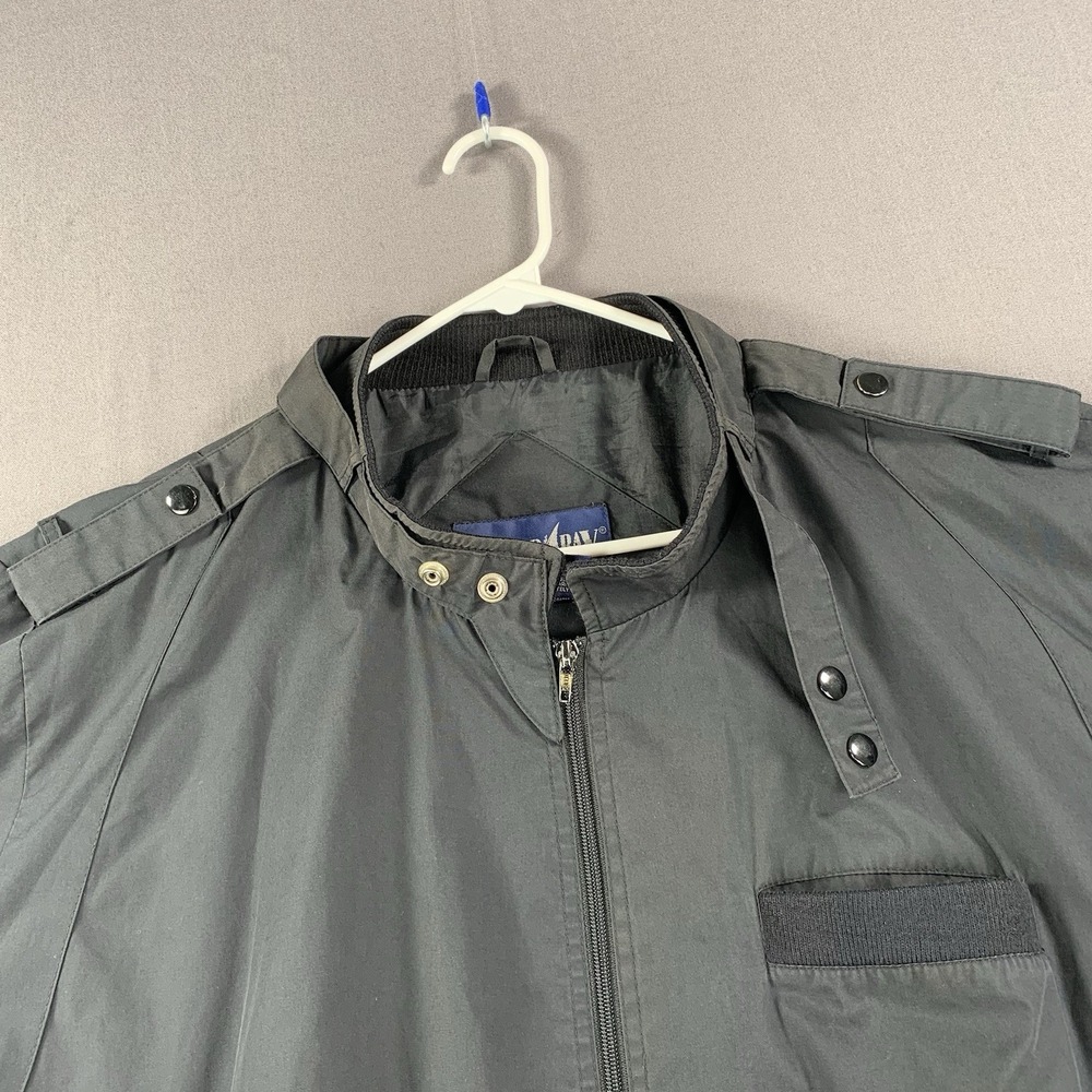 Harbor Bay Men 2XLT Tall Herrington Jacket Black Strap Collar LightWT DISCOLOR - Picture 4 of 15